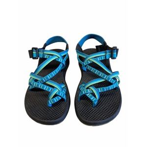 Chaco ZX/2 Yampa Sport Hiking Water Beach Sandals US Sz.6 Green/Blue